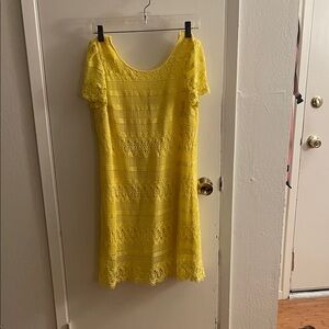 Made for Impulse (Macys)Yellow Lace Mini Dress